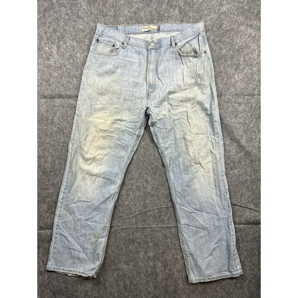 Levis 559 Jeans Mens Relaxed Fit Straight Leg Light Wash Denim Casual Size 40x32